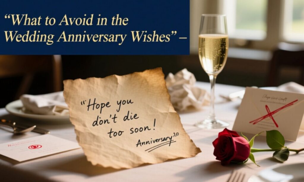 What to Avoid in the Wedding Anniversary Wishes